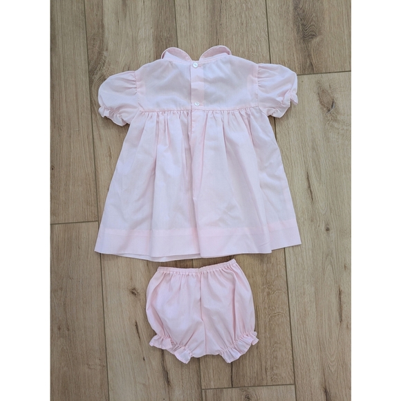 Vintage Pink Baby Dress and Bloomers Set - Picture 2 of 5
